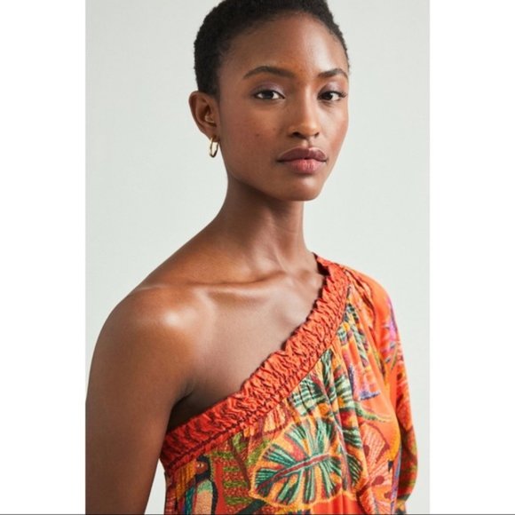 FARM Rio Orange One Shoulder Dress - Picture 4 of 7